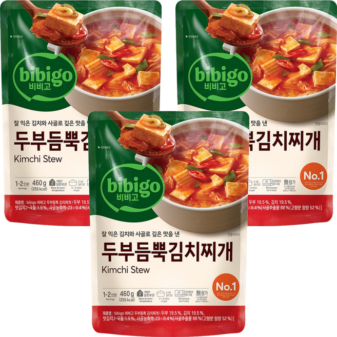 CJ bibigo 泡菜豆腐湯底, 460g, 3個
