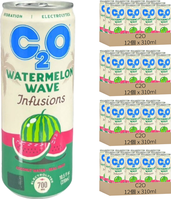 C2O 西瓜椰子水, 48個, 310ml
