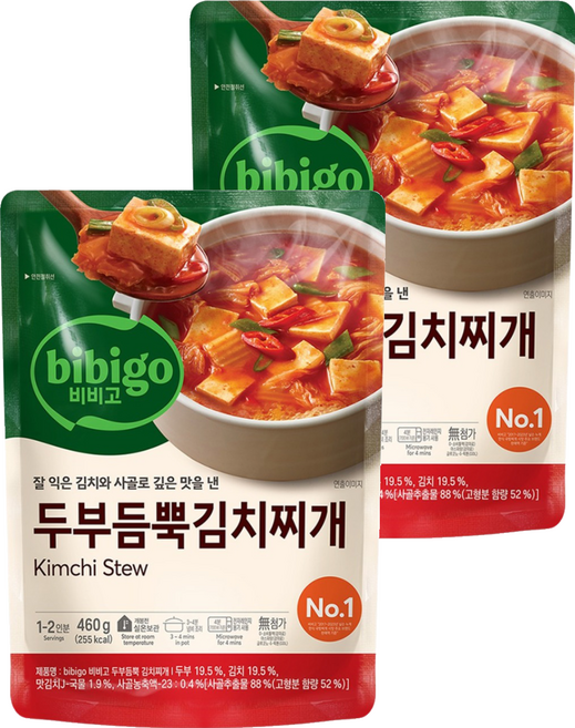 CJ bibigo 泡菜豆腐湯底, 460g, 2個