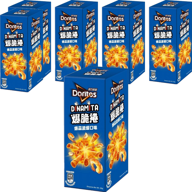 Doritos 多力多滋 爆脆捲爆蒜濃蝦口味玉米捲, 60g, 6個