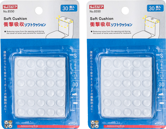 SJIAYP 矽膠防撞貼 30個, 透明, 2組