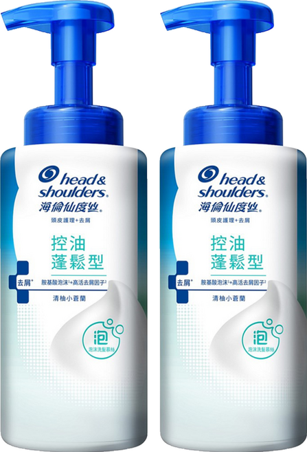 head&shoulders 海倫仙度絲 泡沫洗髮慕絲 控油蓬鬆型 清柚小蒼蘭, 360g, 2件