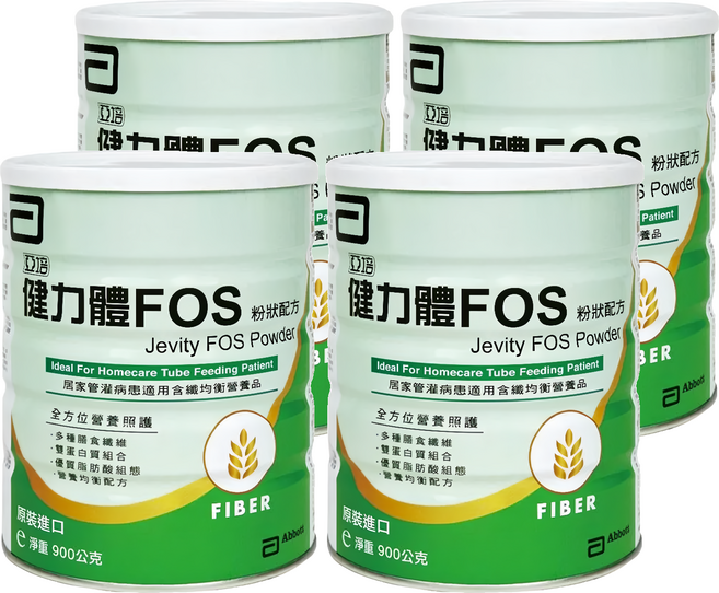 Abbott 亞培 Jevity 健力體 FOS 粉狀配方, 900g, 4罐