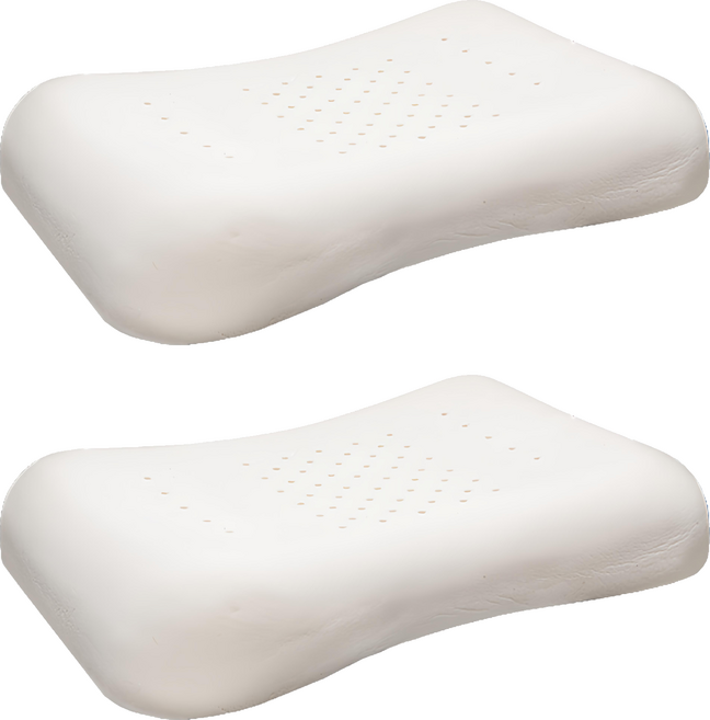 ACACIA HOME 高級乳膠枕 花生造型 + 內套, 2個, 白色的