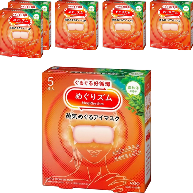Kao 花王 MegRhythm 美舒律 蒸氣眼罩 森林浴, 5個裝, 6個