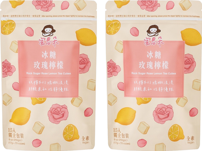 蜜思朵 NEW!冰糖玫瑰檸檬茶, 15顆, 17g, 2袋