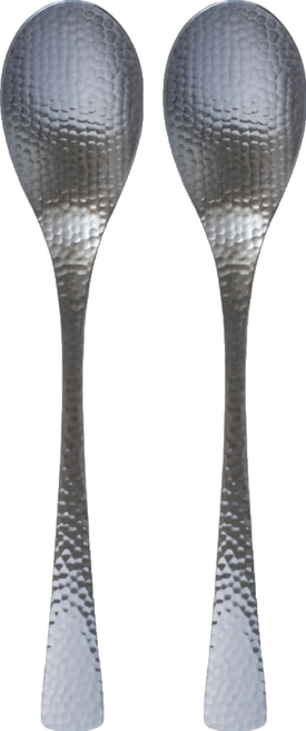 SALUS 佐藤金屬 和風鎚目紋 咖啡匙 120 x 23mm, 銀色, 2支