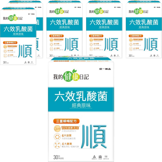 我的健康日記 六效乳酸菌 經典原味, 5g, 30包, 6盒