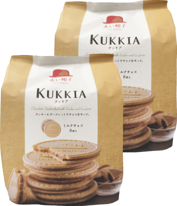 AKAI BOHSHI 紅帽子 TIVON 法蘭酥 可可風味 8入, 62.4g, 2袋