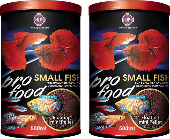 UP AQUA 雅柏 小型魚專用飼料 上浮性細顆粒 E-638-500, 2個, 500ml