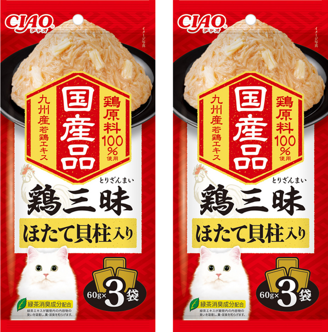 INABA CIAO 啾嚕 三昧餐包, 雞肉 + 干貝, 180g, 2袋