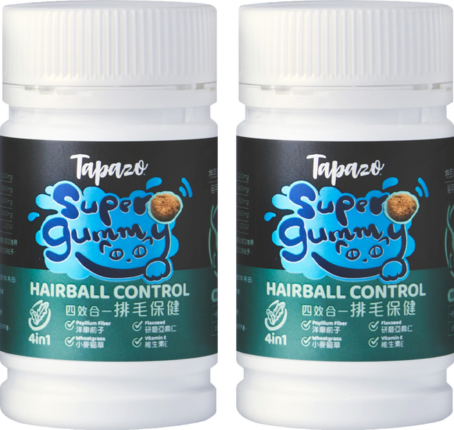 Tapazo 特百滋 超級軟糖 貓用化毛, 2個, 排毛保健, 80顆
