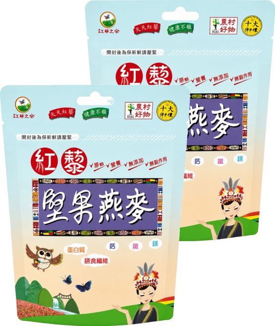 紅藜之家 紅藜堅果燕麥粉, 275g, 2個