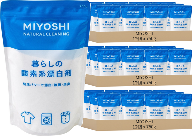 MIYOSHI 氧系多功能漂白粉, 750g, 36個