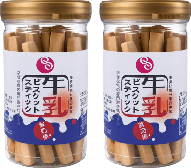 長松食品 鮮奶棒, 200g, 2個
