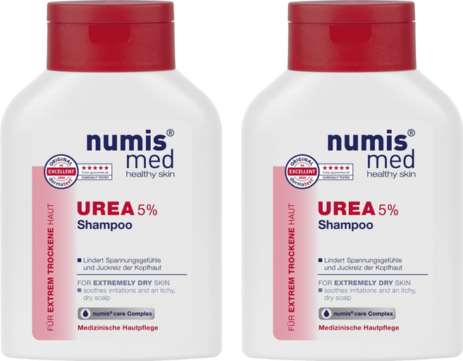 numis med 樂美思 台灣公司貨 尿素5%保濕舒緩頭皮洗髮精, 2件, 200ml