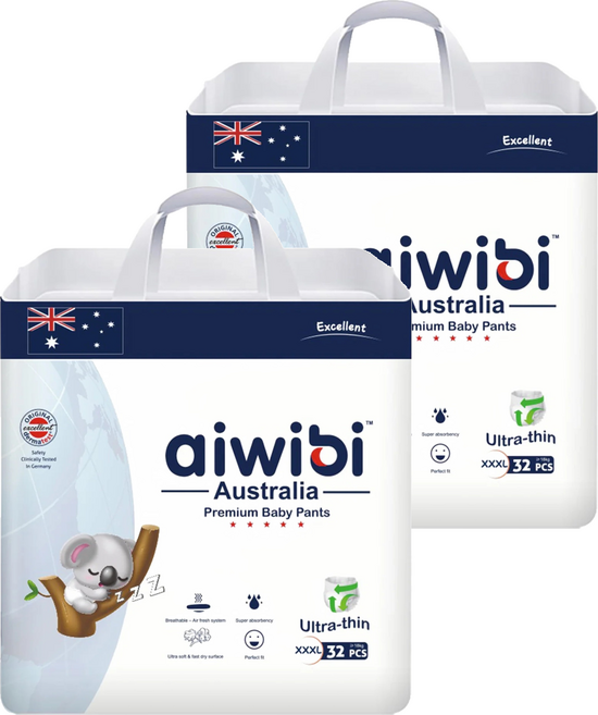 aiwibi 愛薇彼 零觸感瞬吸褲型紙尿褲, XXXL, 64片