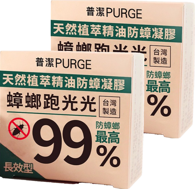 PURGE 普潔 植萃精油防蟑凝膠 長效型, 100g, 2罐