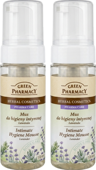 GREEN PHARMACY 薰衣草私密潔膚慕斯 台灣公司貨, 2件, 170ml