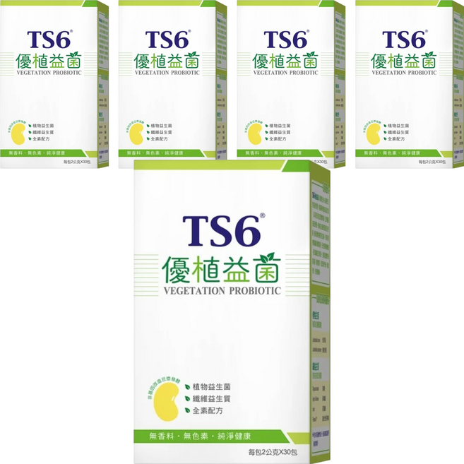 TS6 優植益菌, 2g, 30條, 5盒
