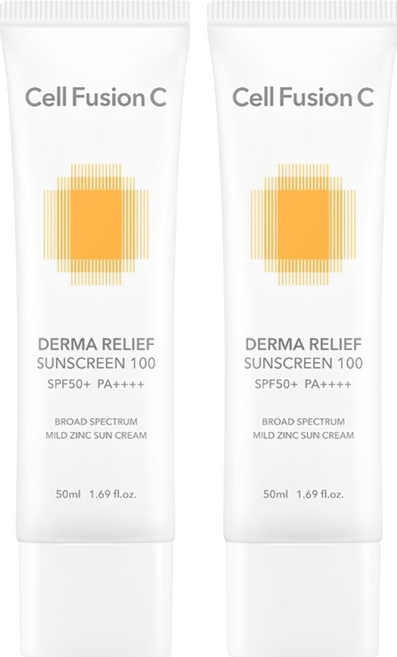 Cell Fusion C 秀膚生 台灣公司貨 超水潤涼感防曬霜 SPF50+ PA++++, 50ml, 2個