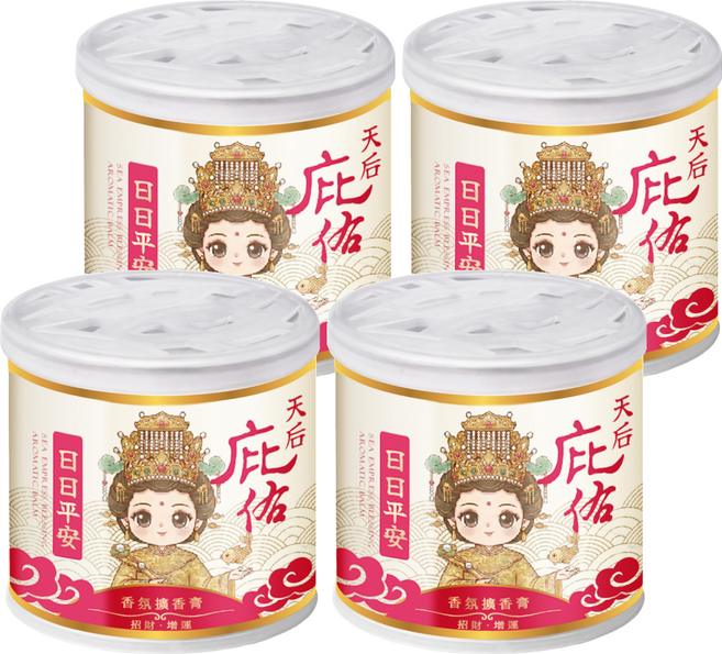 QUNDO 康朵 天后庇佑香氛擴香膏, 120g, 4瓶, 花香
