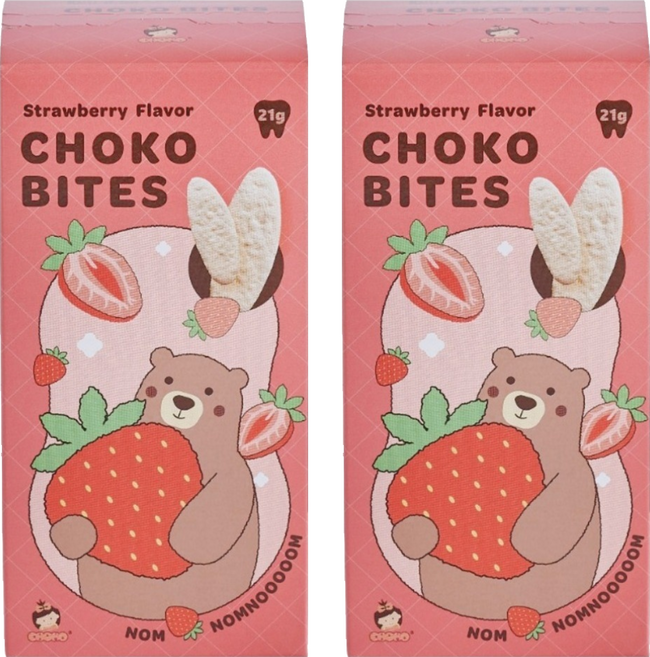 CHOKO 俏菓 咬咬米餅, 21g, 2個, 草莓