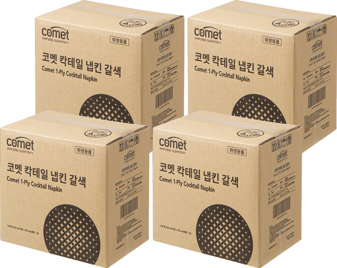 comet 餐巾紙, 棕色, 4組, 1000張