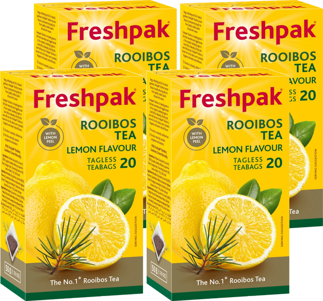 Freshpak 檸檬風味 南非國寶茶 博士茶, 2.5g, 4盒, 20包