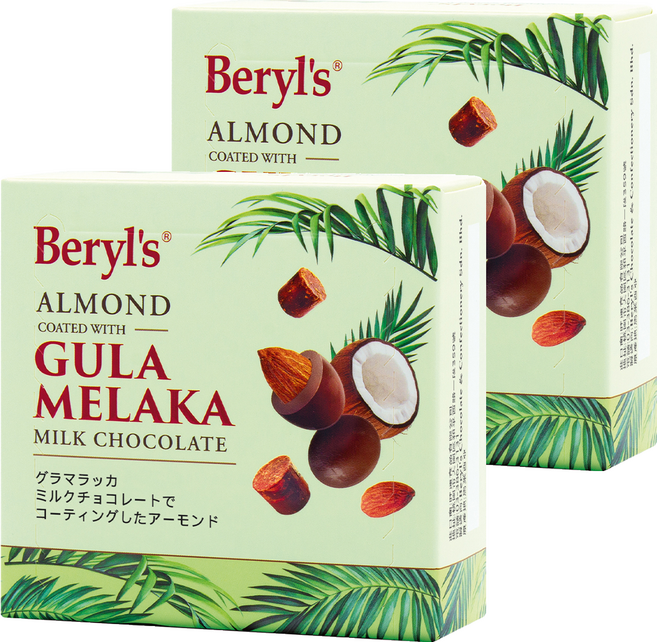 Beryl's 杏仁夾心椰子糖牛奶巧克力, 60g, 2個