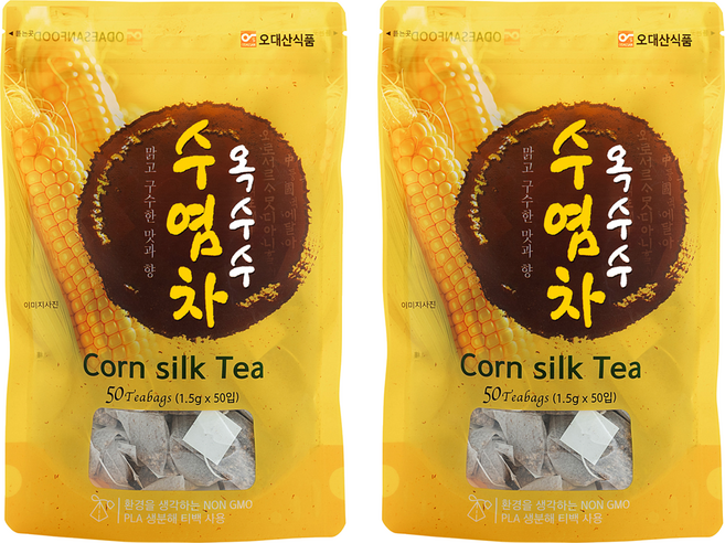 ODAESAN FOOD 玉米鬚茶包, 1.5g, 2個, 50個裝