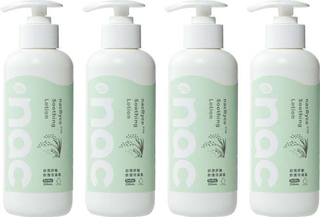 nac nac 初潤舒敏修護保濕乳, 4瓶, 200ml