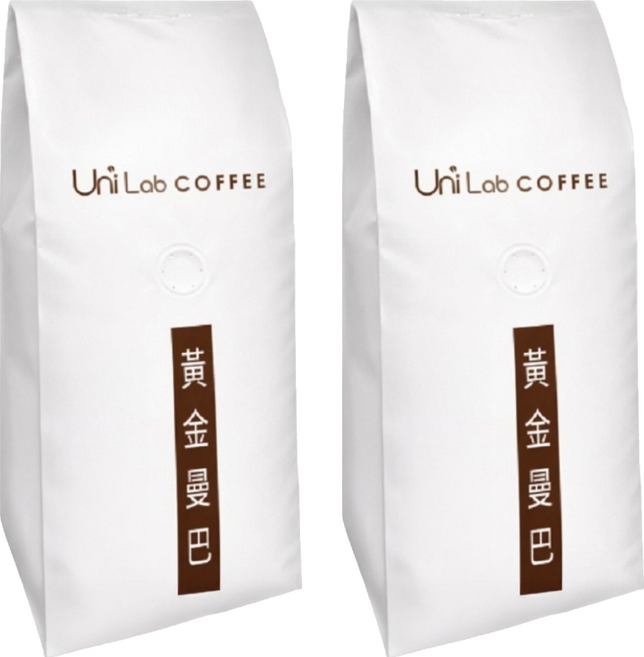 Uni Lab COFFEE 黃金曼巴咖啡豆, 450g, 2個, 全豆咖啡（未研磨）