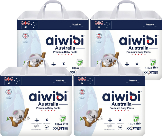 aiwibi 愛薇彼 零觸感瞬吸褲型紙尿褲, XXL, 144片