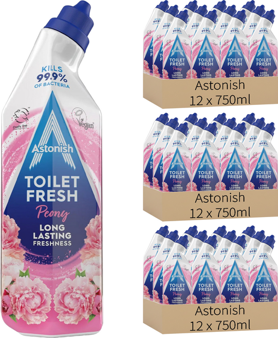 Astonish 浴廁清潔凝膠 牡丹, 750ml, 36個