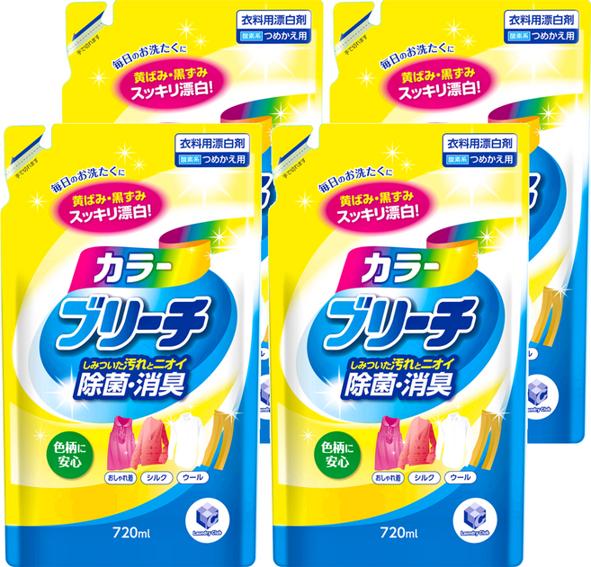 第一石鹼 LC有色衣物用漂白水補充包, 4個, 720ml