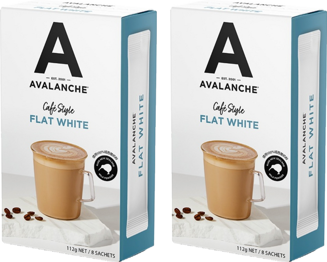 AVALANCHE 馥列白即溶咖啡, 14g, 8包, 2盒