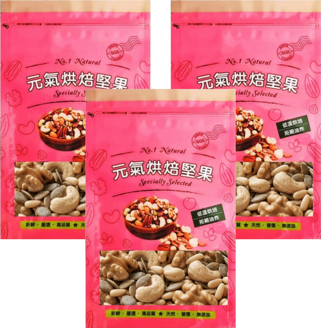 Vitality life 品鮮生活 松子純素寶綜合堅果 大包, 600g, 3個