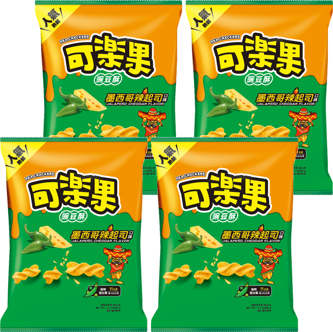可樂果 豌豆酥 墨西哥辣起司口味, 88g, 4個