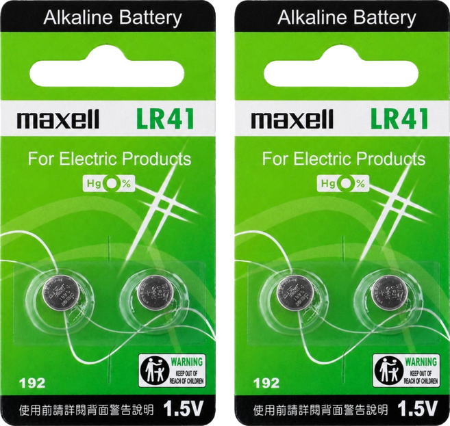 maxell 鈕扣電池 LR41, 2個, 2個裝