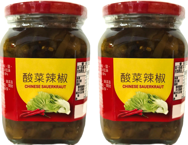 富宇丞 酸菜辣椒, 2個, 450g