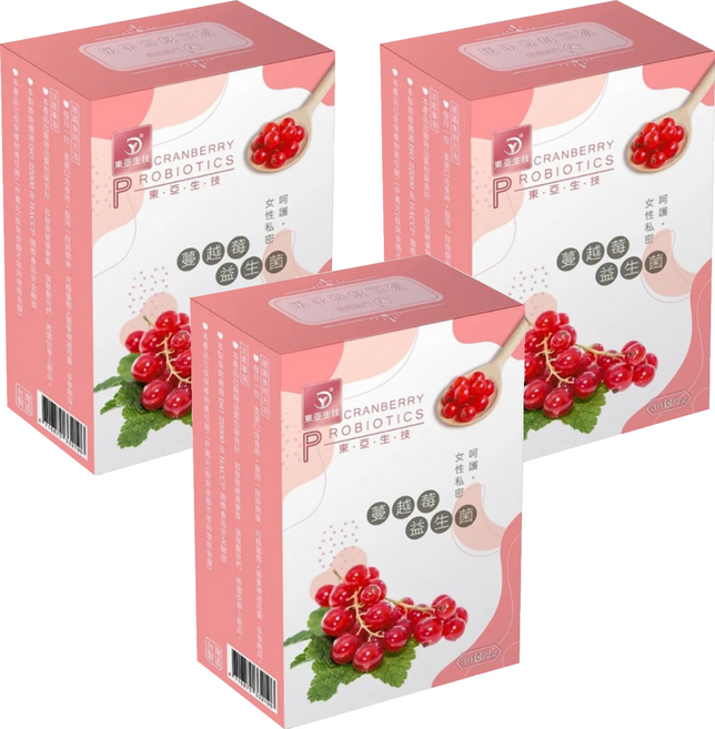 DUNG YA 東亞生技 蔓越莓益生菌粉, 60g, 3套