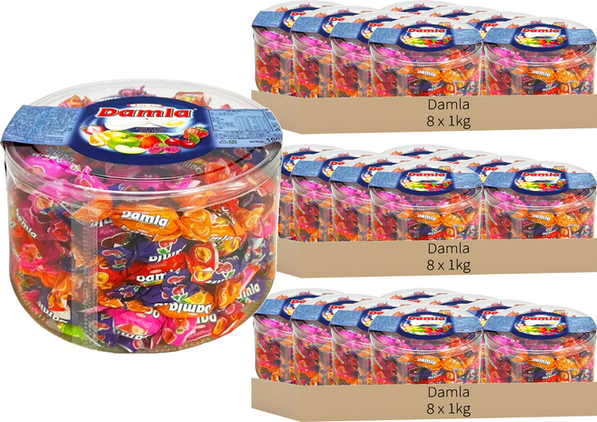 Damla tayas 岱瑪菈什錦軟糖, 1kg, 24罐