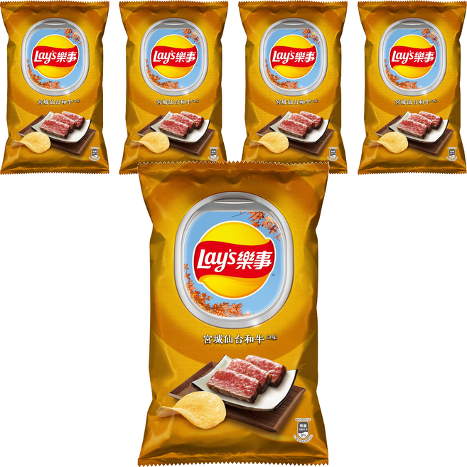 Lay's 樂事 宮城仙台和牛口味洋芋片, 85g, 5包