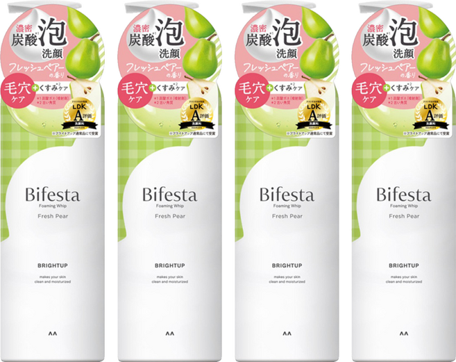Bifesta 碧菲絲特 抗暗沉碳酸泡洗顏 洋梨香, 200g, 4個