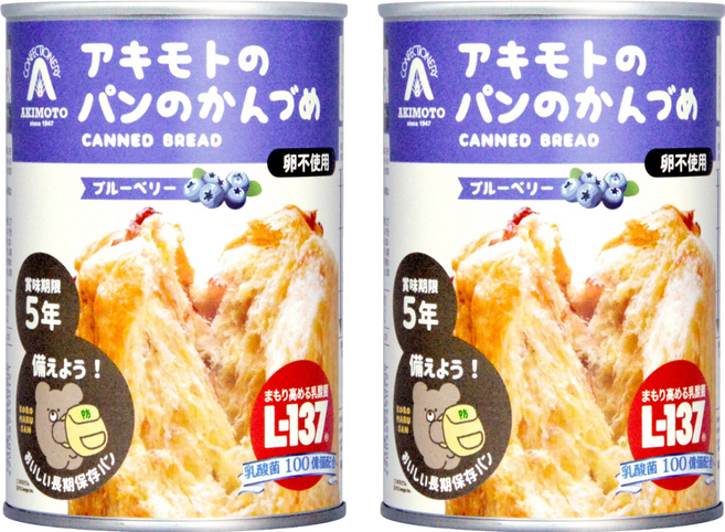AKIMOTO 罐裝麵包 藍莓口味, 100g, 2個