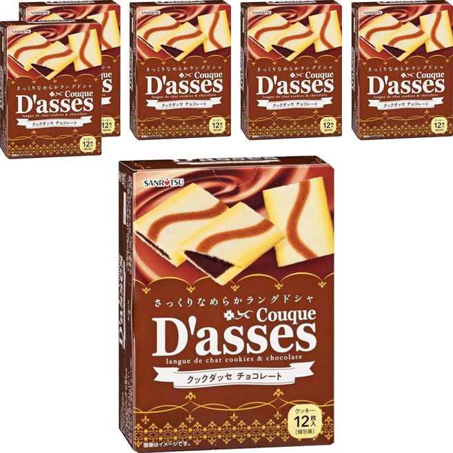 SANRITSU 三立製菓 D'asses 可可風味薄燒餅 12個, 80.4g, 6盒