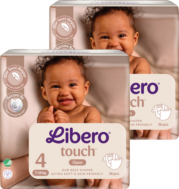 Libero 麗貝樂 嬰兒紙尿褲 touch 7~14kg, 72個, 第4階段
