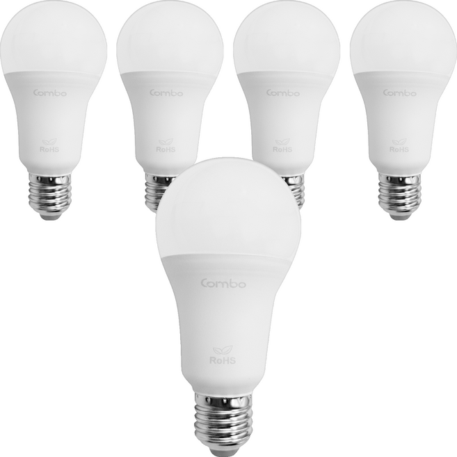 萊廷照明 17w 燈泡 e27, 黃光, 5個