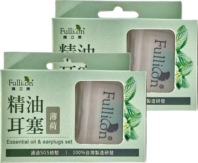 Fullicon 護立康 薄荷精油矽膠耳塞, 1入, 2組